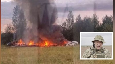 El momento en el que se estrelló el avión del jefe del grupo Wagner captado en vídeo